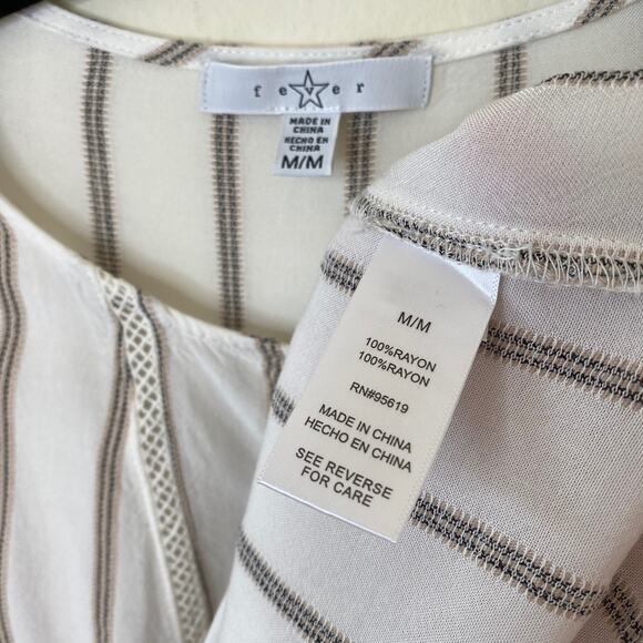 Fever white striped boho peasant blouse - Picture 9 of 9